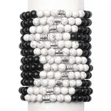 Black Agate White Turquoise Couple Bracelets